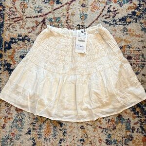 Zara NWT Cotton blend skirt